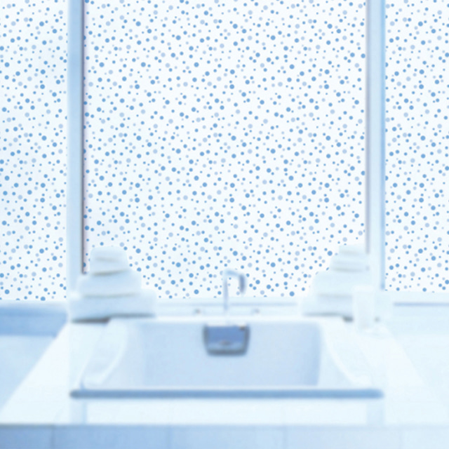유리창 창문 그래픽 시트지 물방울 블루(WS-23)