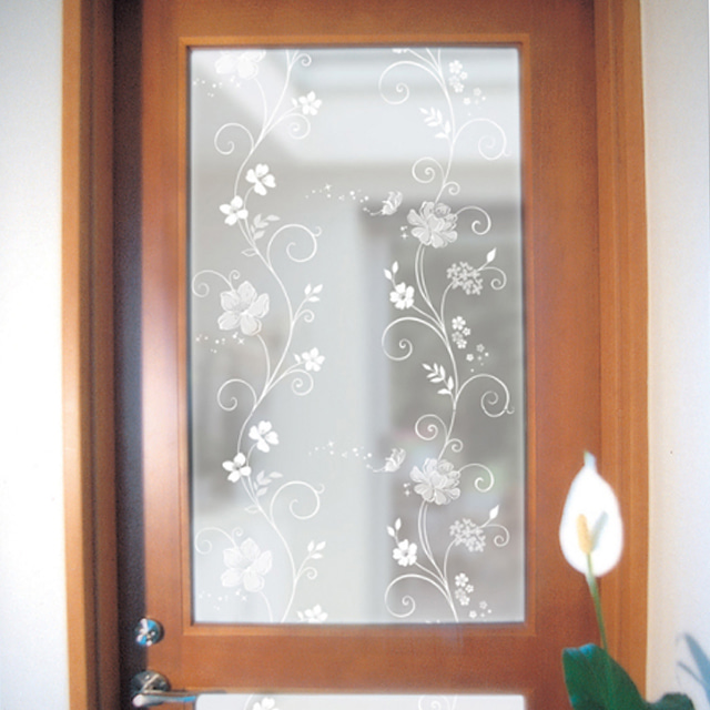 반투명 유리 창문 안개 시트지 라인플라워(LSP-10)