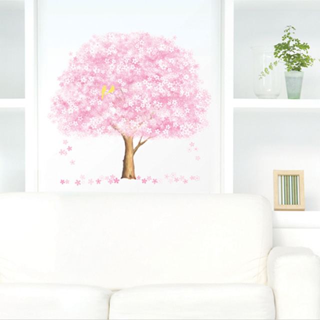 야광 월 윈도우 데코 스티커 벚꽃나무(LWSTL-06)